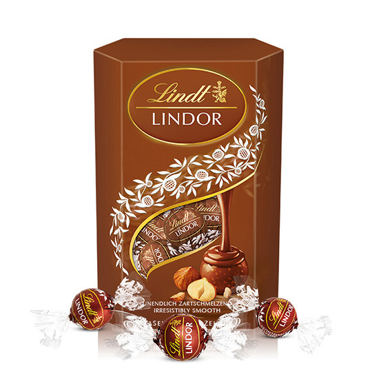 瑞士莲(Lindt)|巧克力,-瑞士莲(Lindt) 意大利进口 瑞士莲软心榛仁巧克力乐享装500g